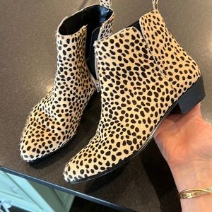 Gap calf hair ankle booties